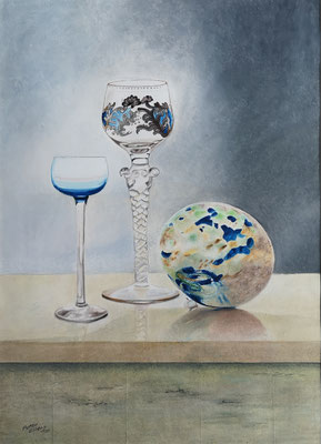 Glasklar, Öl-Pastellkreide, 44 x 61 cm, 2011