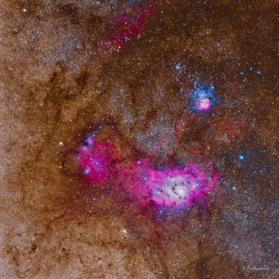 Nebulosa de La Laguna M8 y Trifida M20