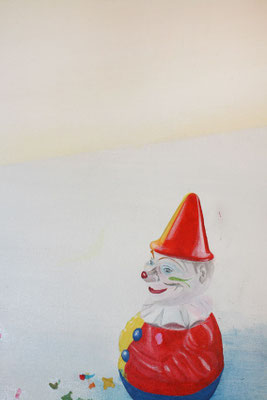 Ausschnitt aus Die Zähmung, 2014,  Acryl auf Leinwand, 300 x 200 cm 