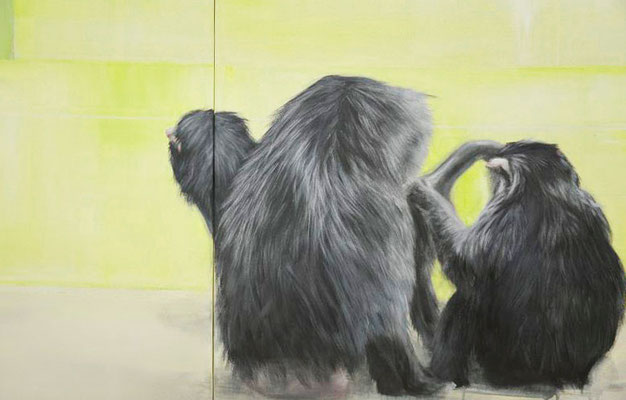 Ausschnitt aus Sammelsurium 60316, 2014,  Acryl auf Leinwand, 300 x 200 cm 