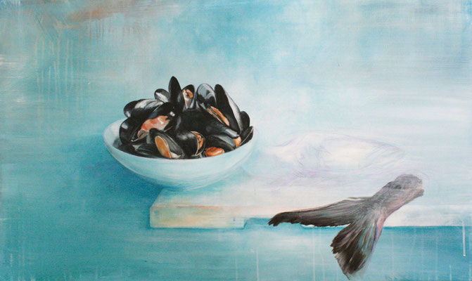 Versöhnung, 2014,  Acryl auf Leinwand, 90 x 60 cm