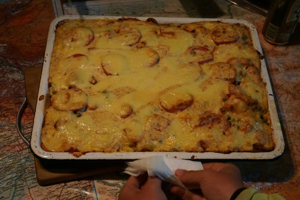 Und es funktionierte: Der Gratin schmeckte einfach HERRLICH...!!!