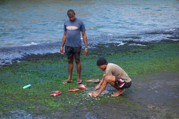Ponya do Sol : nettoyage des poissons