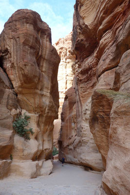 Dans le siq de Petra, défilé de 1 200 m permettant d'accéder à la cité