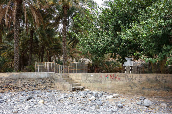 Wadi Ghul : entrée du sentier W6a vers le village abandonné