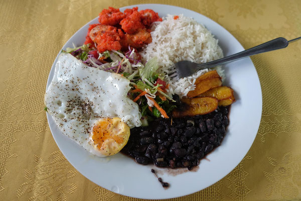 Un casado, le plat national du Costa Rica