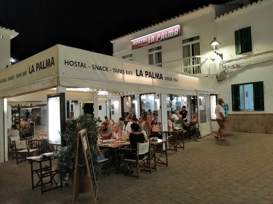 Hostal La Palma à Fornells : restaurant