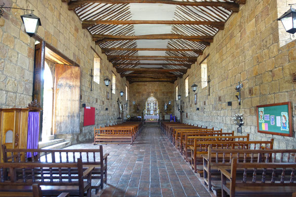 Intérieur de l'église de Guane