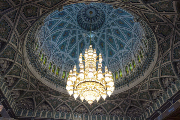 Lustre principal de la salle de prière des hommes