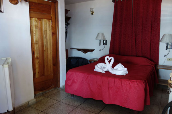 Chambre de la Casa Mesa donnant sur la terrasse 