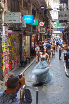 Centre Place, ruelle animée connue pour ses bars et ses graffitis