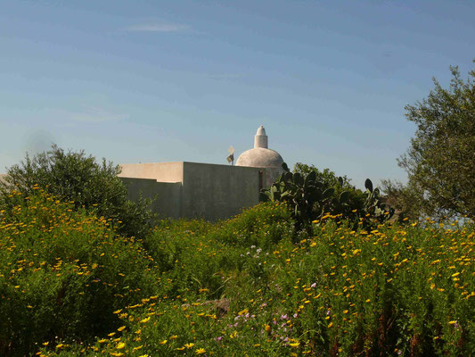 La Chiesa Vecchia est entourée d'une végétation luxuriante