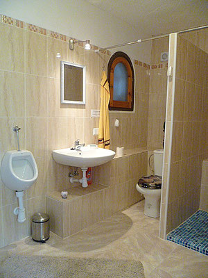 Badezimmer im Souterrain-Appartement