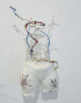 "Le secret" - 180x55cm avec socle acier 