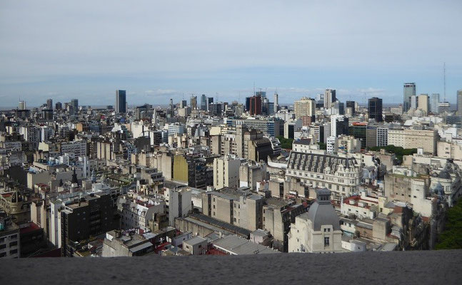 Buenos Aires von oben - im Hintergrund der Rio de la Plata