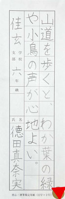 一点一画、集中して最後まで書き上げた見事な作品です。