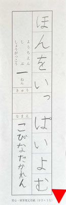 文字の中心をとらえしっかりと書けました