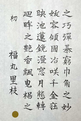 すっきりとした線で最後までリズムよく書けました！見事です