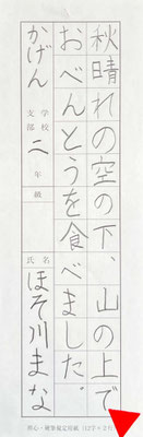 一点一画を丁寧に、鉛筆の入り方もよくて素晴らしいです