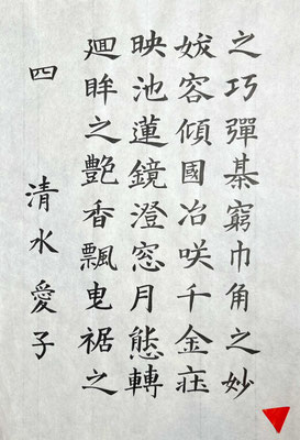 こまやかな筆遣いできりっと最後まで書かれていてさすがです！