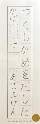 丁寧にしっかりと書くことができました！名まえのバランスもいいです！