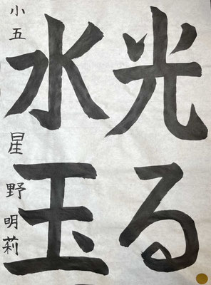 筆の入りからとめはねはらいも見事です！