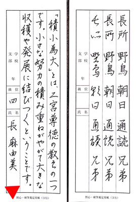 見事に書き上げられていて素晴らしいです！流れもインク量も大変よいです！