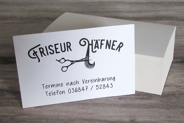 Visitenkarte Friseur, Business Card Hair Stylist - individuelle Grafiken und Kontaktdaten