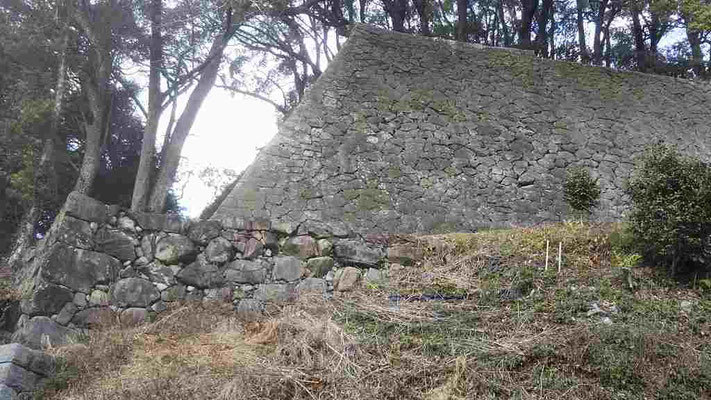 代右衛門丸の大きな石垣