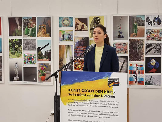 Die ukrainische Generalkonsulin Iryna Shum © AG Leverkusener Künstler 2022