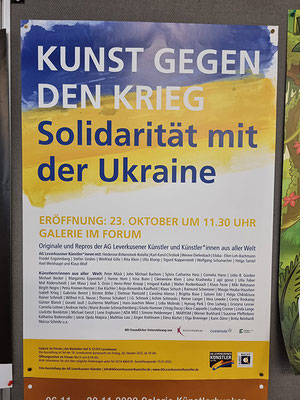 Kunst gegen den Krieg - Solidarität mit der Ukraine © AG Leverkusener Künstler 2022