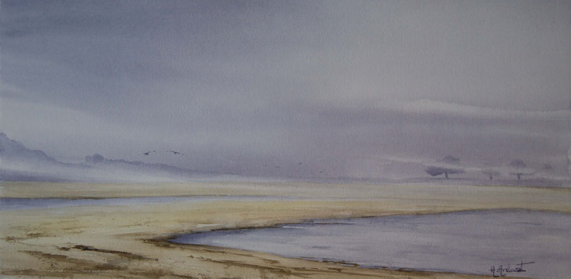 Brume matinale 75.5cm 48cm avec encadrement 500€