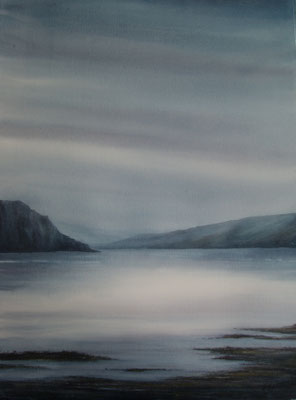 Brume sur le Loch  78.5cm 98cm avec encadrement  1000€
