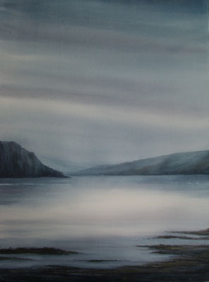 Brume sur le Loch  78.5cm 98cm avec encadrement  1000€