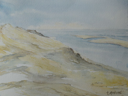 La Dune Majestueuse,  réalisée pour le reportage FR3 fev 2024,   40.5cm 47cm avec encadrement   250€ 