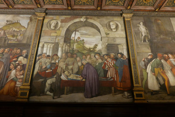 Francesco Vecellio_聖アントニオは胸の中に高利貸しの心臓を見つる (Sant'Antonio fa trovare il cuore dell'usuraio nel forziere)