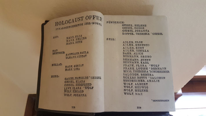 Gedenktafel der Opfer des Holocausts