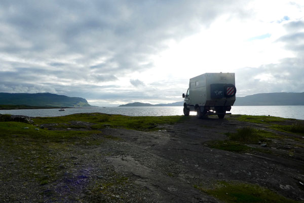 Spezieller Nachtplatz auf der Insel Mull