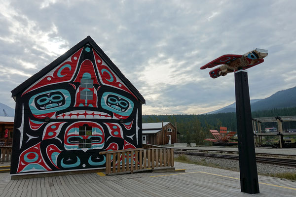 Bunte Häuser in Carcross...