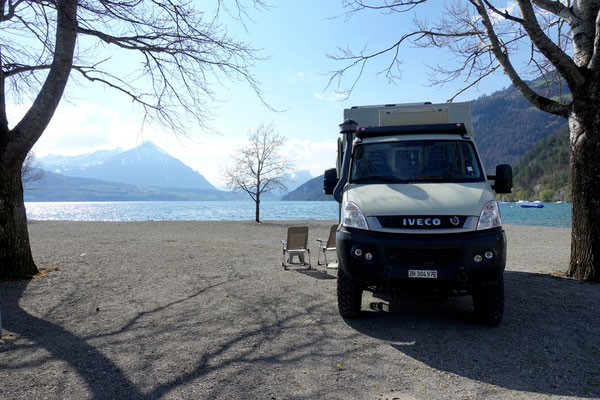 Schöner Campingplatz am Thunersee