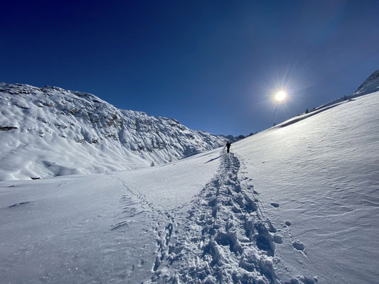 Schneeschuhtour Richtung Val Fedoz