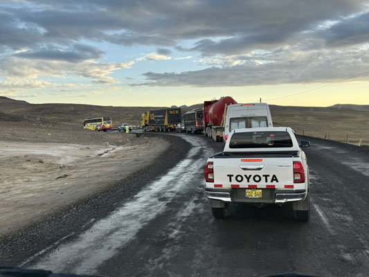 Es dauert an der Baustelle