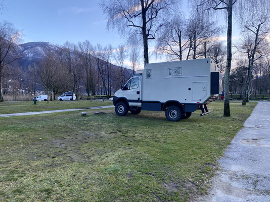 Viel Platz auf dem Camping in Locarno