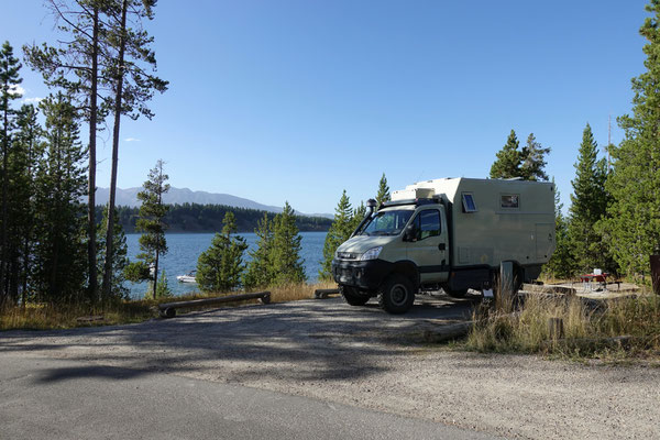 Unser toller Stellplatz am See