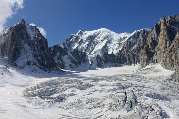 Gletscher und der Mont Blanc