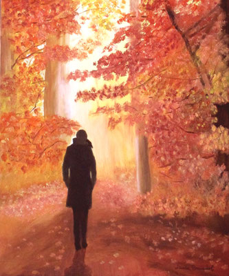 EMOZIONI  D' AUTUNNO - OLIO SU TELA 50x60 non piu' disponibile