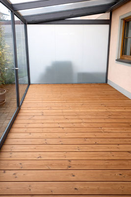 Räucherlärche, Wintergarten, Holzboden