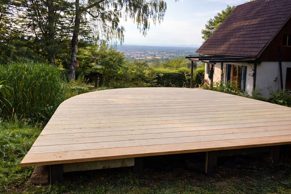 Lärchendielen, Lärche, Aussichtsplattform, Gartenterrasse