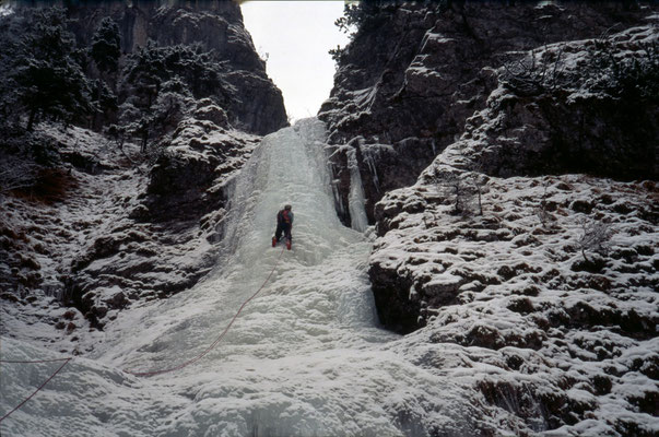 Eisklettern mit Martin in der Wasserlochklamm