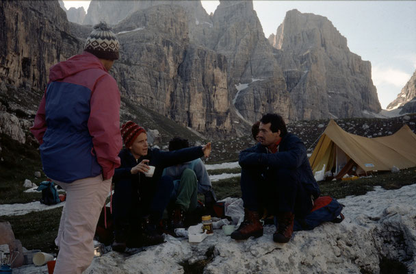 Mit Gerhard, Irmi, Jim, Gerti und Peter in der Brenta